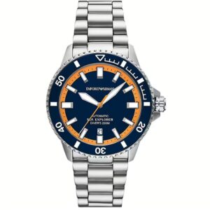 Emporio Armani Sea Explorer Stainless Steel Blue Dial Diver's Automatic AR60090 200M Men's Watch