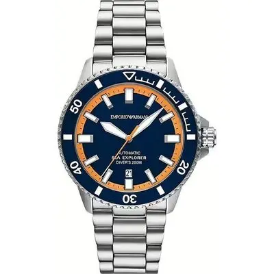 Emporio Armani Sea Explorer Stainless Steel Blue Dial Diver's Automatic AR60090 200M Men's Watch