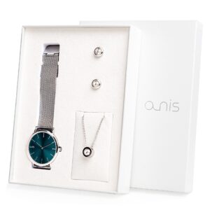 A-nis Women's Watch and Jewellery Set, Necklace, watch, Earrings (as100-07)