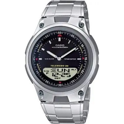 Casio Classic Illuminator Telememo 3d (AW-80D-1AVDF) Men WATCHES