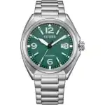 Citizen Eco-Drive Stainless Steel Green Dial AW1571-76X 100M Men's Watch