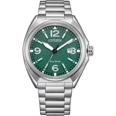 Citizen Eco-Drive Stainless Steel Green Dial AW1571-76X 100M Men's Watch