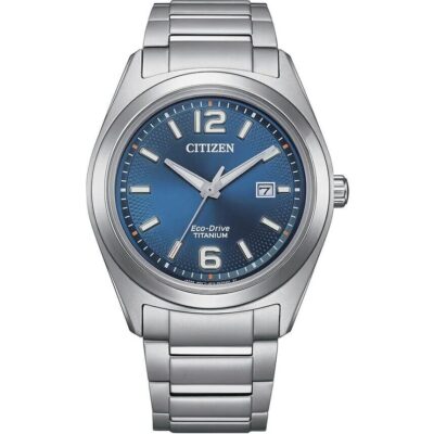 Citizen Super Titanium Blue Dial Eco-Drive AW1641-81L Men's Watch