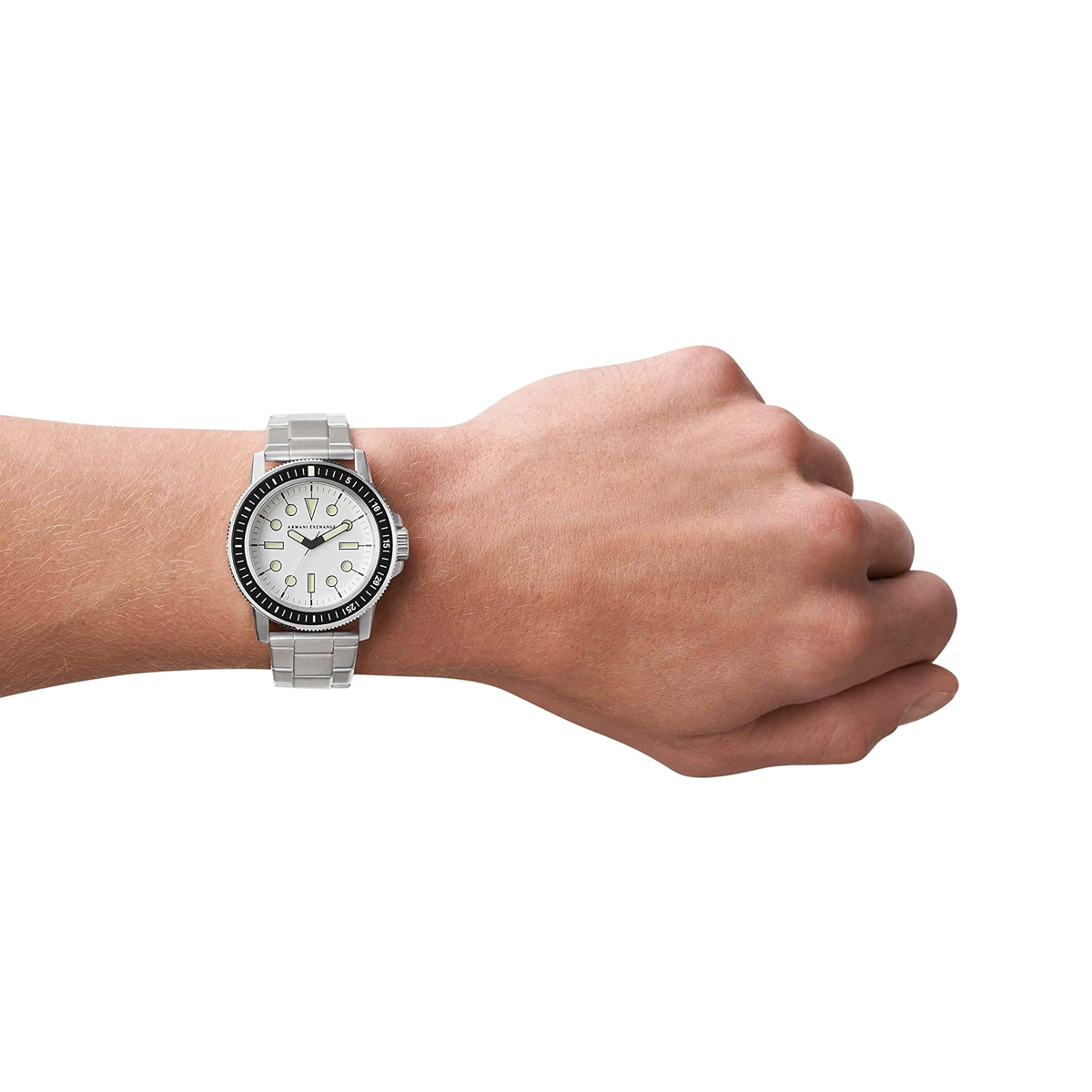 Armani Exchange Stainless Steel White Dial Quartz AX1853 Men's Watch - Image 4