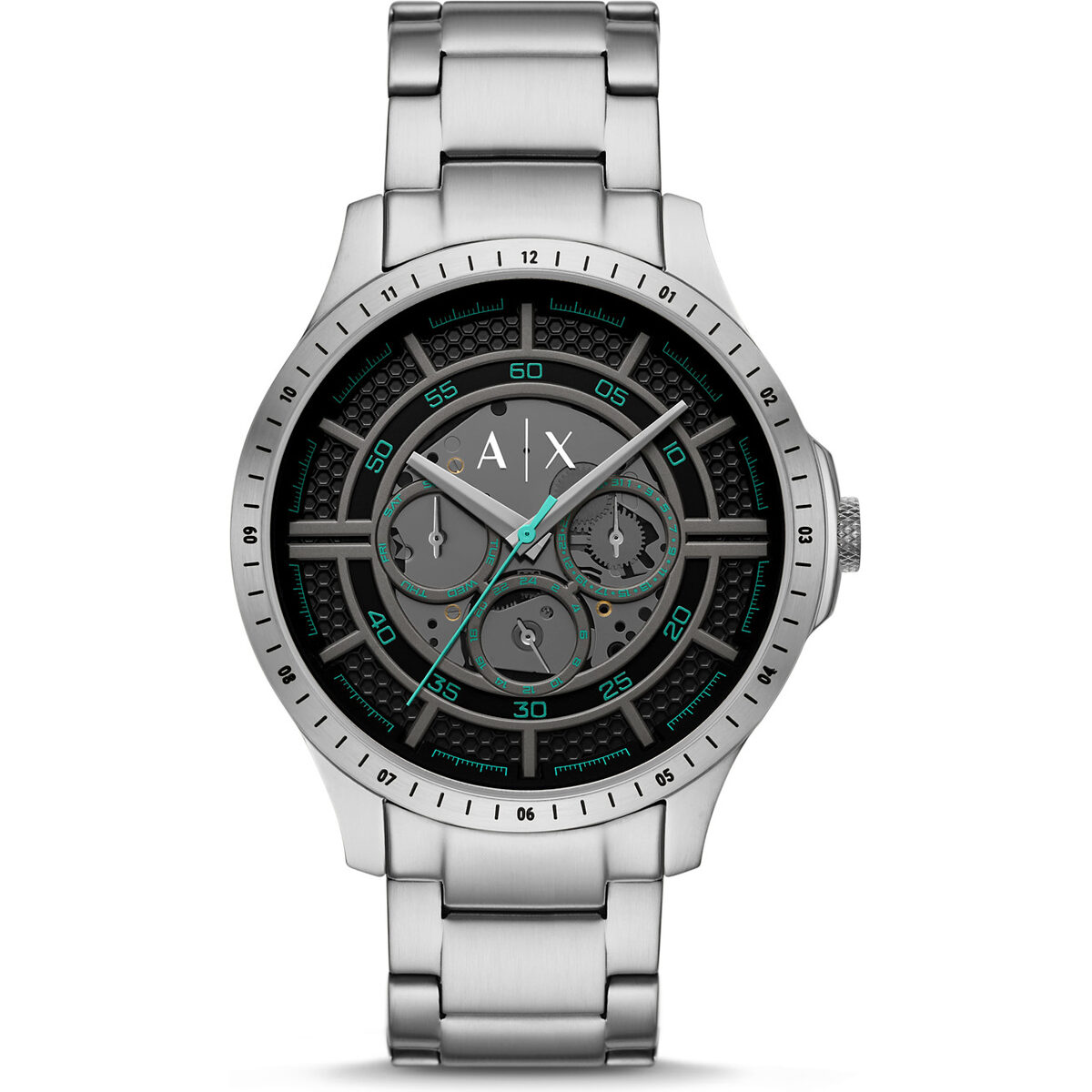 Armani Exchange Stainless Steel Multifunction Black Dial Quartz AX2459 Men's Watch