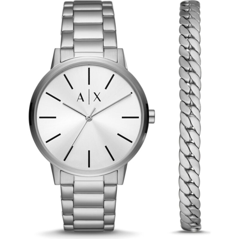 A|x Armani exchange Men's Watch and Bracelet Jewellery Set (ax7138set) - cayde Collection