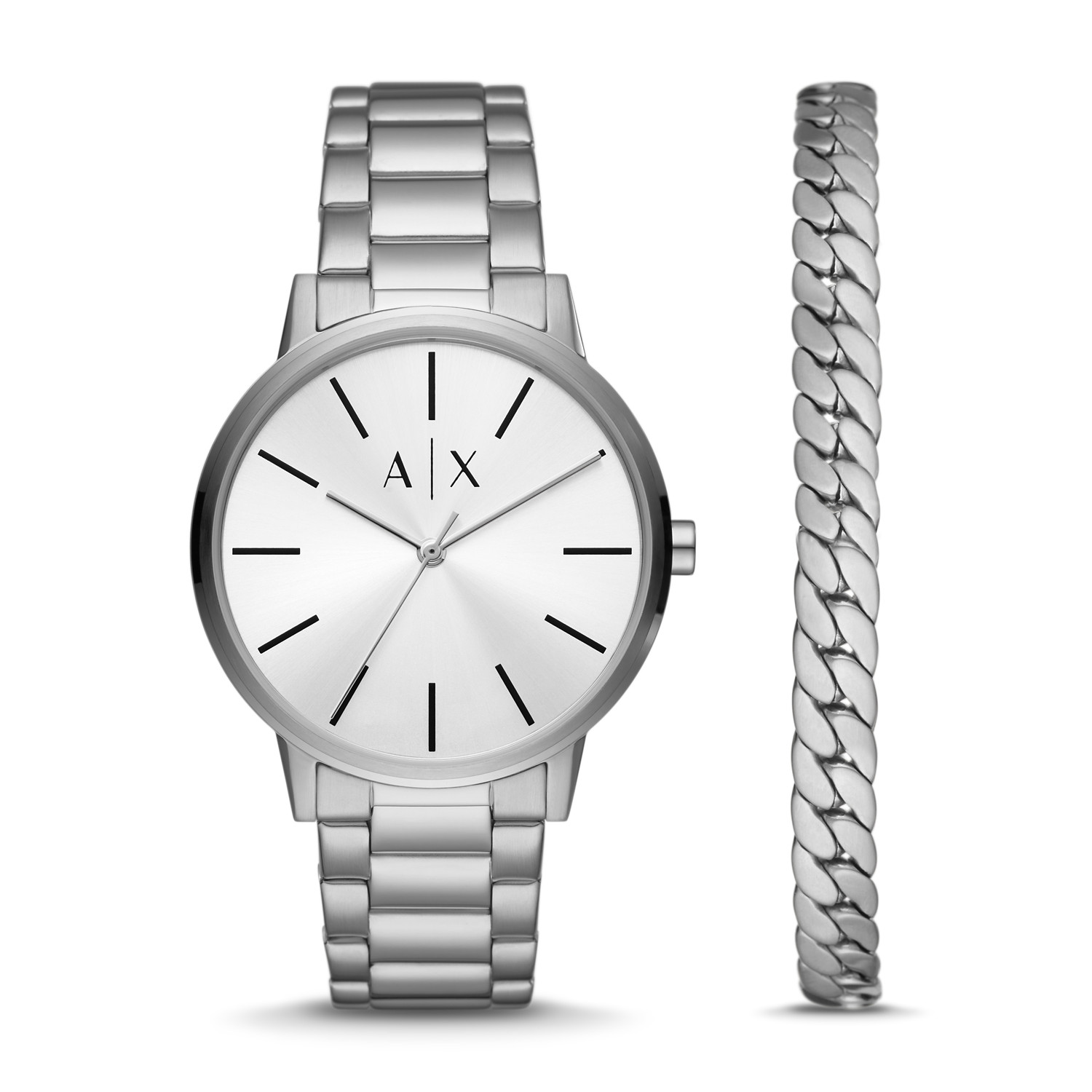 A|x Armani exchange Men's Watch and Bracelet Jewellery Set  (ax7138set) - cayde Collection