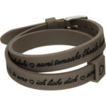Il Mezzometro I Love You Silver Buckle Edition - Grey - Bracciale In Silicone/silicone Bracelet (BM1703) Unisex JEWELRY