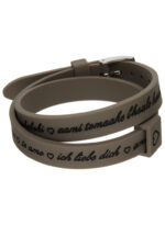 Il Mezzometro I Love You Silver Buckle Edition - Grey - Bracciale In Silicone/silicone Bracelet (BM1703)  JEWELRY