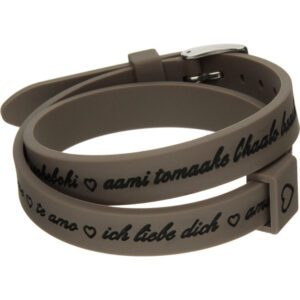 Il Mezzometro I Love You Silver Buckle Edition - Grey - Bracciale In Silicone/silicone Bracelet (BM1703) Unisex JEWELRY