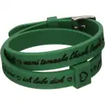 Il Mezzometro I Love You Silver Buckle Edition - Green - Bracciale In Silicone/silicone Bracelet (BM1704) Unisex JEWELRY
