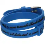Il Mezzometro I Love You Silver Buckle Edition - Blue - Bracciale In Silicone/silicone Bracelet (BM1705) Unisex JEWELRY