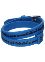 Il Mezzometro I Love You Silver Buckle Edition - Blue - Bracciale In Silicone/silicone Bracelet (BM1705)  JEWELRY