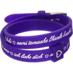 Il Mezzometro I Love You Silver Buckle Edition - Purple - Bracciale In Silicone/silicone Bracelet (BM1707) Unisex JEWELRY