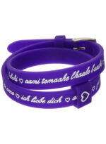 Il Mezzometro I Love You Silver Buckle Edition - Purple - Bracciale In Silicone/silicone Bracelet (BM1707)  JEWELRY