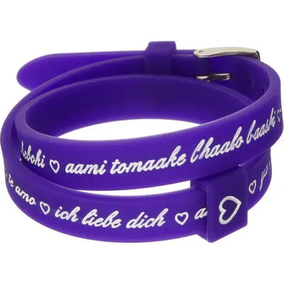 Il Mezzometro I Love You Silver Buckle Edition - Purple - Bracciale In Silicone/silicone Bracelet (BM1707) Unisex JEWELRY