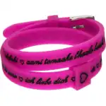 Il Mezzometro I Love You Silver Buckle Edition - Fuchsia - Bracciale In Silicone/silicone Bracelet (BM1708) Unisex JEWELRY