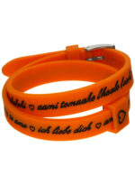 Il Mezzometro I Love You Silver Buckle Edition - Orange - Bracciale In Silicone/silicone Bracelet (BM1710)  JEWELRY