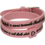 Il Mezzometro I Love You Silver Buckle Edition - Pink - Bracciale In Silicone/silicone Bracelet (BM1712) Unisex JEWELRY