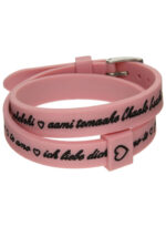 Il Mezzometro I Love You Silver Buckle Edition - Pink - Bracciale In Silicone/silicone Bracelet (BM1712)  JEWELRY