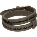 Il Mezzometro I Love You Gold Buckle Edition - Grey - Bracciale In Silicone/silicone Bracelet (BMG1703) Unisex JEWELRY