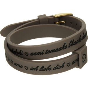 Il Mezzometro I Love You Gold Buckle Edition - Grey - Bracciale In Silicone/silicone Bracelet (BMG1703) Unisex JEWELRY