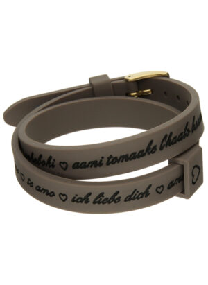 Il Mezzometro I Love You Gold Buckle Edition - Grey - Bracciale In Silicone/silicone Bracelet (BMG1703)  JEWELRY
