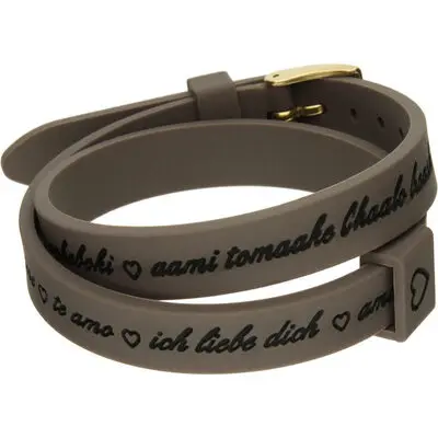 Il Mezzometro I Love You Gold Buckle Edition - Grey - Bracciale In Silicone/silicone Bracelet (BMG1703) Unisex JEWELRY