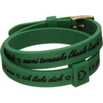 Il Mezzometro I Love You Gold Buckle Edition - Green - Bracciale In Silicone/silicone Bracelet (BMG1704) Unisex JEWELRY