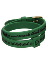 Il Mezzometro I Love You Gold Buckle Edition - Green - Bracciale In Silicone/silicone Bracelet (BMG1704)  JEWELRY
