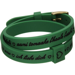 Il Mezzometro I Love You Gold Buckle Edition - Green - Bracciale In Silicone/silicone Bracelet (BMG1704) Unisex JEWELRY