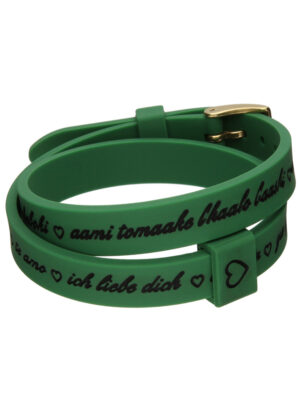 Il Mezzometro I Love You Gold Buckle Edition - Green - Bracciale In Silicone/silicone Bracelet (BMG1704)  JEWELRY