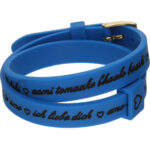 Il Mezzometro I Love You Gold Buckle Edition - Blue - Bracciale In Silicone/silicone Bracelet (BMG1705) Unisex JEWELRY