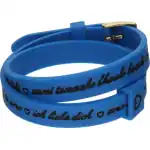 Il Mezzometro I Love You Gold Buckle Edition - Blue - Bracciale In Silicone/silicone Bracelet (BMG1705) Unisex JEWELRY