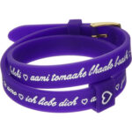 Il Mezzometro I Love You Gold Buckle Edition - Purple - Bracciale In Silicone/silicone Bracelet (BMG1707) Unisex JEWELRY