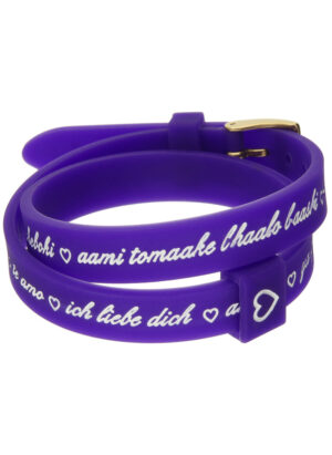 Il Mezzometro I Love You Gold Buckle Edition - Purple - Bracciale In Silicone/silicone Bracelet (BMG1707)  JEWELRY