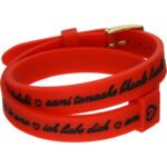 Il Mezzometro I Love You Gold Buckle Edition - Red - Bracciale In Silicone/silicone Bracelet (BMG1709) Unisex JEWELRY
