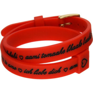 Il Mezzometro I Love You Gold Buckle Edition - Red - Bracciale In Silicone/silicone Bracelet (BMG1709) Unisex JEWELRY
