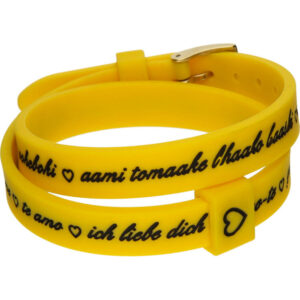 Il Mezzometro I Love You Gold Buckle Edition - Yellow - Bracciale In Silicone/silicone Bracelet (BMG1711) Unisex JEWELRY