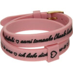 Il Mezzometro I Love You Gold Buckle Edition - Pink - Bracciale In Silicone/silicone Bracelet (BMG1712) Unisex JEWELRY