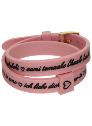 Il Mezzometro I Love You Gold Buckle Edition - Pink - Bracciale In Silicone/silicone Bracelet (BMG1712)  JEWELRY