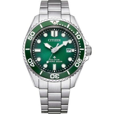 Citizen Promaster Marine Stainless Steel Green Dial Eco-Drive Diver's BN0269-50W 200M Men's Watch