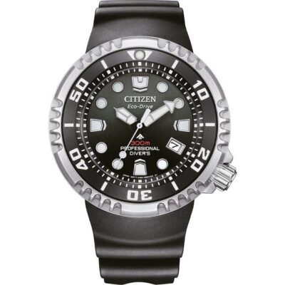 Citizen Promaster Rubber Strap Black Dial Eco-Drive Diver's BN1024-01E 300M Men's Watch