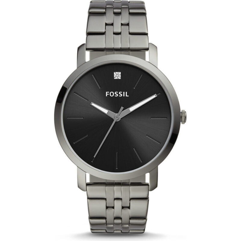 Fossil Lux Luther Three-Hand Smoke Stainless Steel Men's Watch (BQ2419)