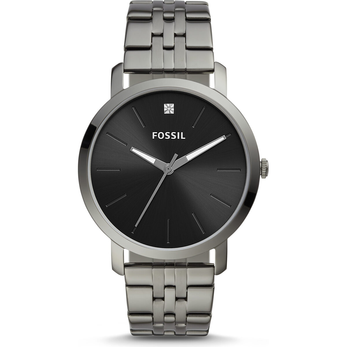 Fossil Lux Luther Three-Hand Smoke Stainless Steel Men's Watch (BQ2419) 