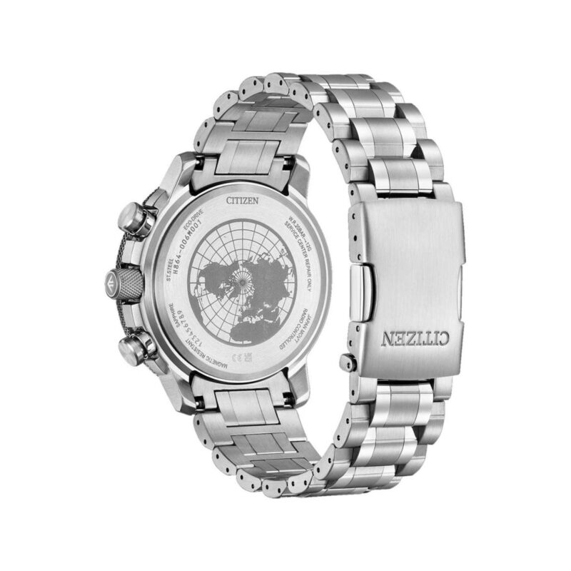 Citizen Promaster Geo Trekker Stainless Steel Grey Dial Eco-Drive BY3006-53H 200M Men’s Pilot Watch - BY3006-53H