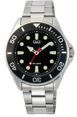 Q&q Gent Diver Black (C72A-001PY) Men's Watch