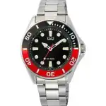 Q&q Gent Diver Black & Red (C72A-004PY) Men WATCHES
