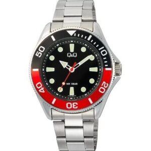 Q&q Gent Diver Black & Red (C72A-004PY) Men WATCHES