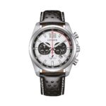Citizen Eco-Drive Chronograph Leather Strap White Dial CA4640-09A 100M Men's Watch
